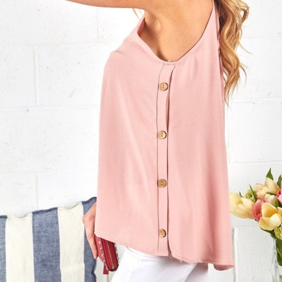 Halter Top With Side Buttons - Picture 3 of 3